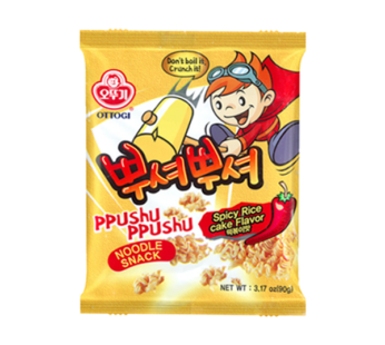 OTTOGI Ppushu Ppushu Spicy Rice Cake Noodle Snack 90g