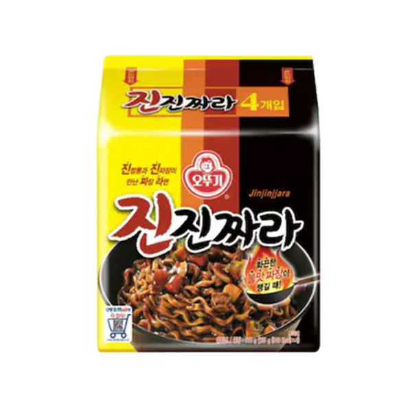 OTTOGI JinJin Jjara Ramen Multipack (Spicy Black Bean Ramen) 135gX4