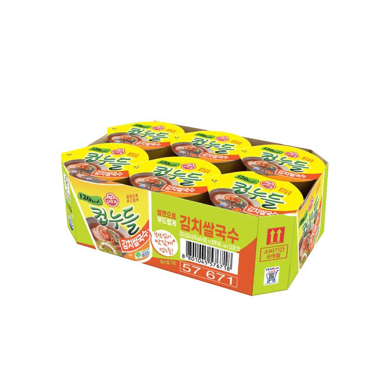 OTTOGI Cup Noodle Kimchi Flavor 6ea